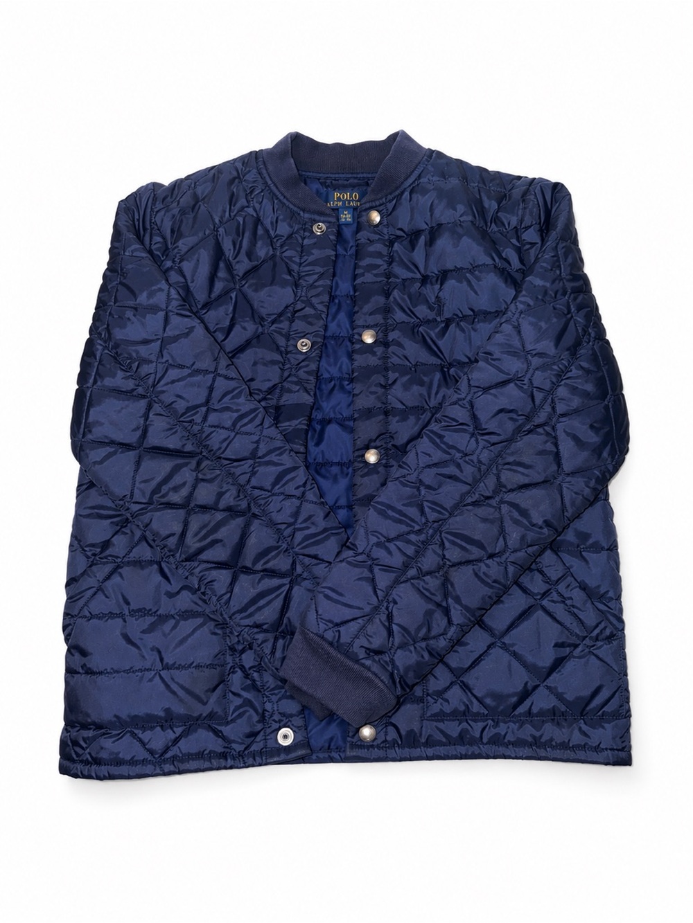 Polo by Ralph Lauren Navy Quilted Puffer Jacket - Kids (COULD FIT WOMANS SMALL)